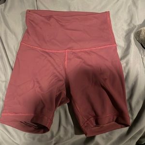 Lululemon wunder train high rise 6in biker shorts